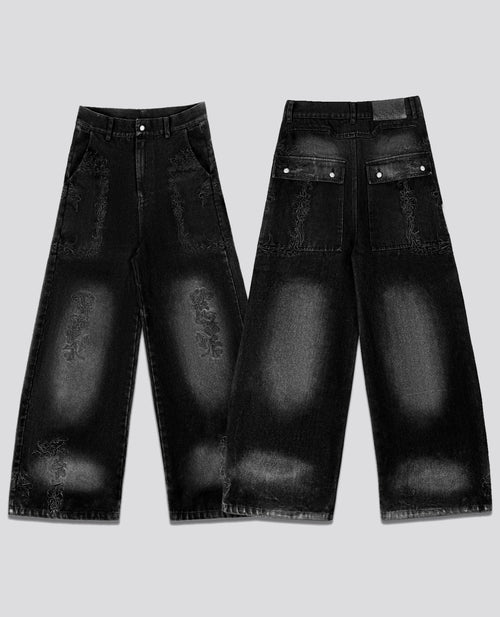 SPLATTER BLACK PANTS