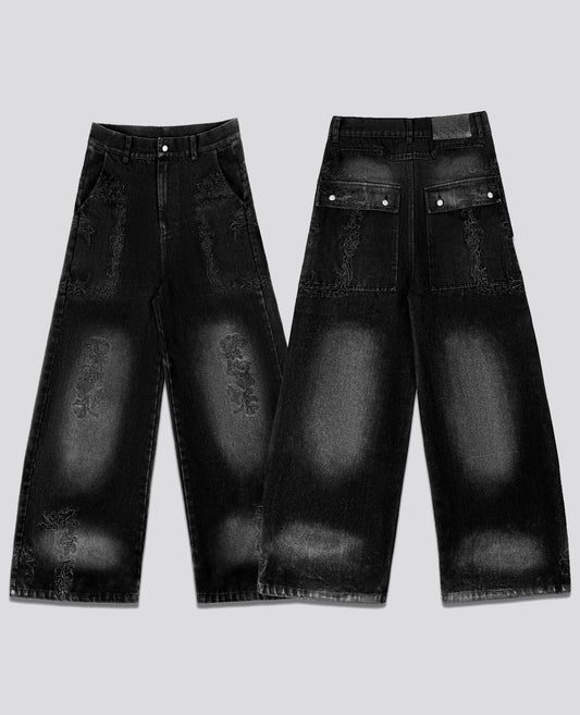 SPLATTER BLACK PANTS