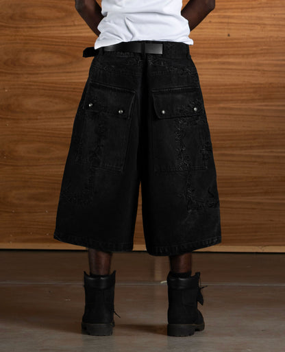 DARK IVY DENIM JORT