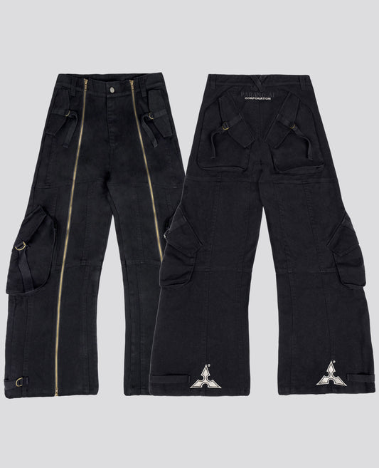 BLACK PARA CARGO-PANTS